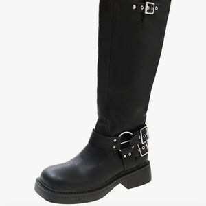 Link Black Kids Knee-High Boots